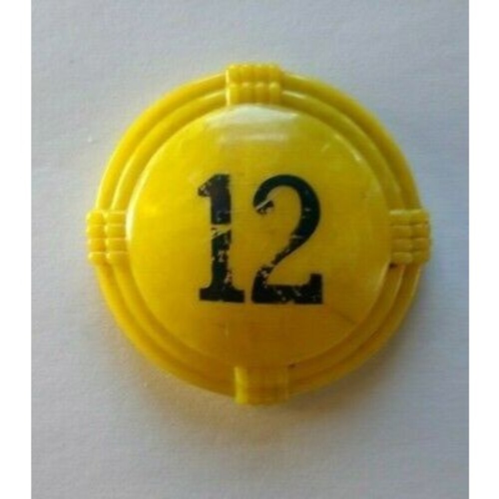 Vintage Pinball Machine Bumper Cap Game Part Original 1950s Yellow Marble # 12